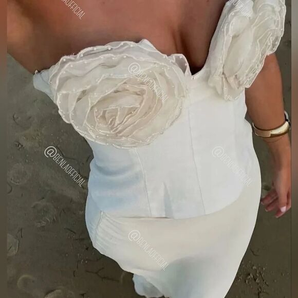 NWT ZARA STRAPLESS FLORAL TOP - Picture 6 of 16